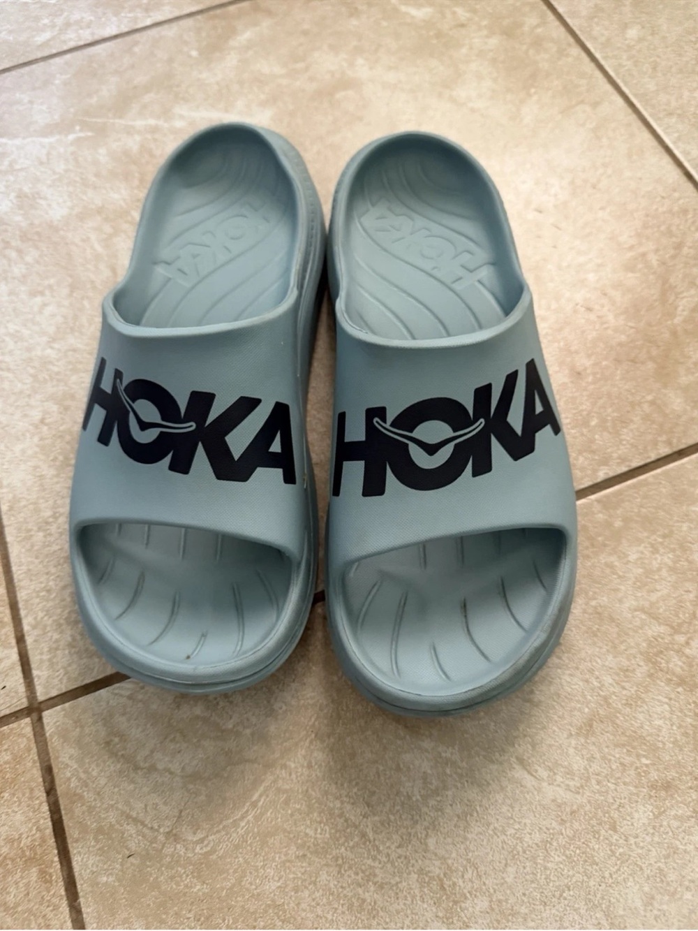 Hoka Men's Ora Recovery Athletic Slide  Blue Teal Sz 11